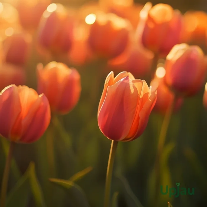 Orange tulip bulbs