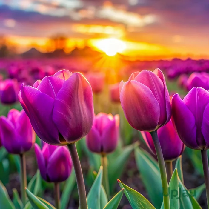 Purple tulip bulbs