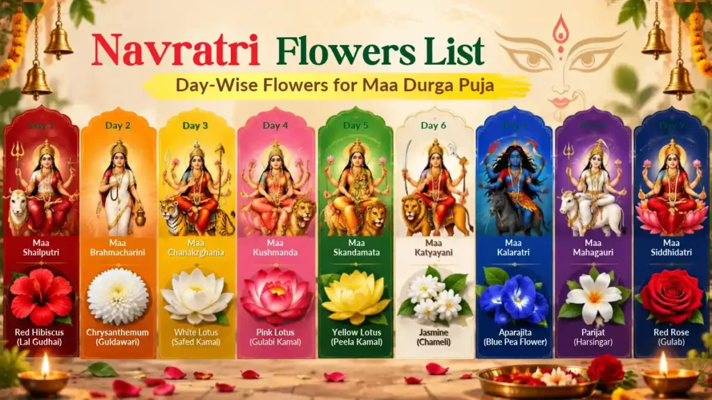 Navratri Flowers List: Day-Wise Flowers for 9 Days